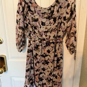 Lily Rose Multicolor Floral Long Sleeve Dress